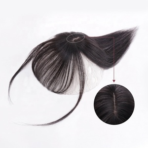 Pezzo di Parrucca 3D con Frangia Air Blunt, Estensione di <span class=keywords><strong>Capelli</strong></span> <span class=keywords><strong>Veri</strong></span> con Ago Inserito, Stile Francese Voluminoso, Ingrosso per Produttori - Product Image 1