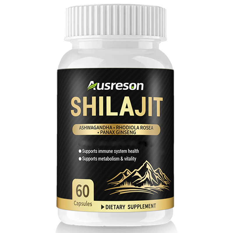 VitaSpring OEM Pure Himalayan Shilajit Capsules Ashwagandha Rhodiola Panax Ginseng Supplement Wholesale Organic Shilajit Capsule