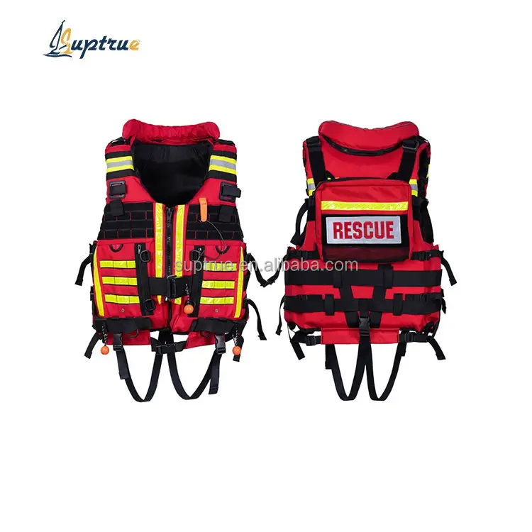 Super Buoyancy Suit Multifunctional Life Vests Search And Rescue Life Jacket Suitable For Overweight People