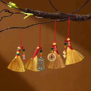 Mini chariot à balai en forme de semis de sorgho doré pour bébés et berceaux, pour apaiser et favoriser le sommeil - Fête des Bateaux-Dragons - Product Image 2
