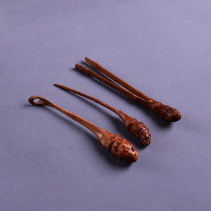 Bamboo Root <b>Tea</b> <b>Set</b> <b>Tea</b> Pick Needle Tongs Scoop Kung Fu <b>Tea</b> Ceremony Accessories Handcrafted Irregular Shape Zhejiang Origin - Product Image 4