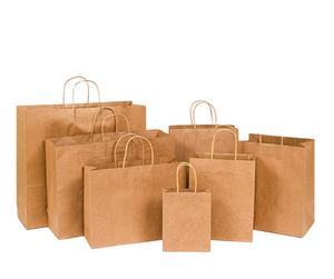 Sac en papier kraft brun personnalisé pour emballages alimentaires à emporter, avec poignées torsadées, vente en gros KM - Product Image 1