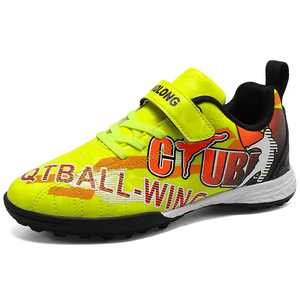 1 paire De chaussures De Football en Pu, sneakers à clous Tf, semelle épaisse en Tpr, pour enfants, vente en gros - Product Image 1