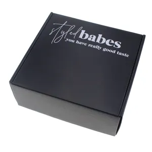 Alibaba China Suppliers Custom Foldable Black Corrugated Mailer Boxes With Foam Insert For Cosmetic Packaging