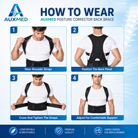 Ceinture de soutien lombaire magnétique en nylon personnalisée OEM, correcteur de posture, attelle dorsale réglable et portable