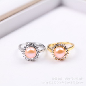 Wholesale <b>Sunflower</b> Color Single Mantou Pearl Freshwater <b>Ring</b> with Preserving Plating Elegant <b>Sunflower</b> Inspired Design - Product Image 3