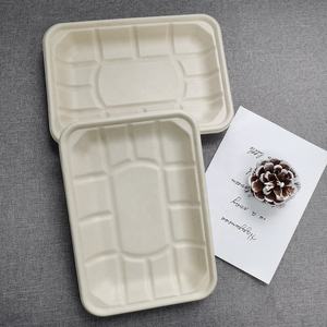 Piatti biodegradabili usa e getta vassoi modellati in pasta di <span class=keywords><strong>carta</strong></span> bagassa di canna da zucchero - Product Image 3