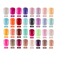 Court Rond Solide Couleur Faux Art Presse Sur Ongles Art Couverture Brillante Ongles Presse Ongles En Gros Fakenail