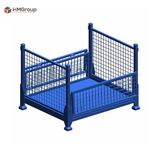 Gaiola Empilhável e Dobrável de Aço com Revestimento em Pó para Armazenamento de Carga e Equipamentos - Product Image 4