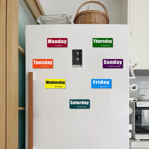 Autocollants magnétiques pour réfrigérateur, autocollants magnétiques multicolores pour le jour de la <span class=keywords><strong>semaine</strong></span>, best-seller, tableau de planification magnétique hebdomadaire pour le rangement - Product Image 4