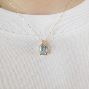 הגעה חדשה אמיתי צהוב זהב שרשרת 18K טופז Moissanite חן פדנט שרשרת תכשיטים - Product Image 4