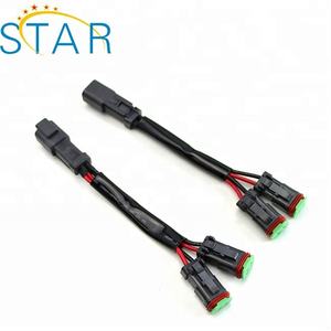 تصنيع المعدات الأصلية السيارات أدى تسخير الأسلاك الأمامية مع <span class=keywords><strong>2</strong></span> دبوس ديوتش للماء مختومة الموصلات - Product Image 4