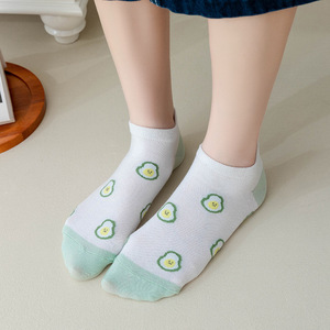 Women's Ankle Socks Breathable Summer Thin Fruit <b>Pattern</b> Casual Boat Socks 10 Pairs Pack - Product Image 4