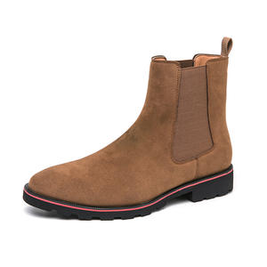 Bottes Chelsea mi-mollet décontractées pour <span class=keywords><strong>homme</strong></span>, taille 46, en <span class=keywords><strong>daim</strong></span>, avec semelle extérieure en caoutchouc antidérapante et fermeture éclair latérale - Product Image 6