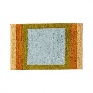 Alfombra de Baño ITHL Ecológica de Algodón, Estilo Americano, con Diseño Floral, Hecha a Máquina, Duradera - Product Image 1