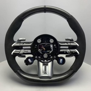 Volant sport personnalisé Mercedes AMG Dragonfly en fibre de carbone et cuir pour G-Class W463 G63 G500, fonctions complètes - Product Image 1