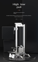 Rameur à câble bas en acier inoxydable avec unité de croisement de câbles et pile de poids de 100 kg pour usage domestique