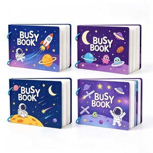 Libro de Actividades Silenciosas <span class=keywords><strong>para</strong></span> Niños Preescolares, de Cartón, Montessori, Alfabeto, Educación en Casa, Aprendizaje Temprano, con Pegatinas Reutilizables - Product Image 1