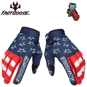 Gants légers en cuir à écran tactile (tissu nylon) pour moto, cyclisme sur route et course - Product Image 5