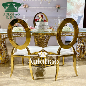 Vente en gros de mariage Washington Chaise empilable en acier inoxydable avec coussins pour événement - Product Image 1