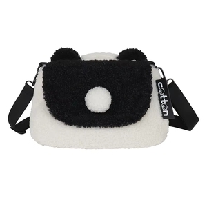 Bolsa de Hombro de Peluche Personalizable con Diseño de Panda de Dibujos Animados, Regalo de Cumpleaños para Niños - Product Image 2