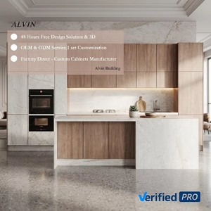 บริการผลิตตู้ครัวแบบสั่งทำของ Alvin Custom Kitchen <span class=keywords><strong>Cabinet</strong></span> ตู้ไม้แบบโมดูลาร์ ดีไซน์ทันสมัยสำหรับบ้านพักตากอากาศและอพาร์ตเมนต์ - Product Image 5