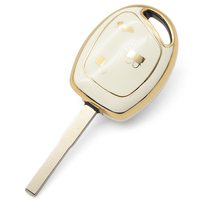 Housse de protection souple en TPU pour clé de voiture à 3 boutons avec ligne dorée, étui de remplacement pour télécommande automobile