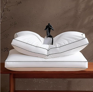 Juego de 2 <span class=keywords><strong>Almohadas</strong></span> de Plumas de Lujo Tamaño <span class=keywords><strong>King</strong></span>, Rellenas de Plumón de Ganso, Suaves y Esponjosas, con Soporte para Dormir de Lado o Boca Arriba, 20x36 Pulgadas - Product Image 1