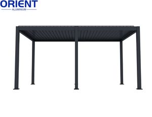 3x3 3x4 <span class=keywords><strong>3x5</strong></span> 3x6 4x3 4x4 4x5 4x5 4x6 5x3 5x4 <span class=keywords><strong>Pergola</strong></span> d'extérieur en <span class=keywords><strong>aluminium</strong></span> motorisé Bioclimatique <span class=keywords><strong>pergola</strong></span> à toit persiennes avec écran - Product Image 6