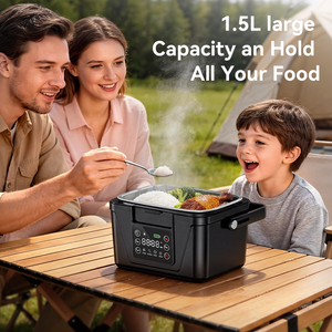 2026 Premium Electric Heated Lunch Box Smart Timer Wireless <strong>Food</strong> <strong>Warmer</strong> With Large Capacity for Office <strong>Travel</strong> Use - Product Image 4
