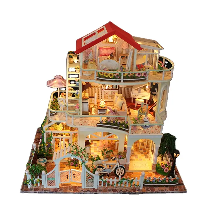 Fornitura a catena libreria nuovo Mini Loft casa delle bambole fai da te casa in miniatura modello giocattolo Miniature per casa delle bambole