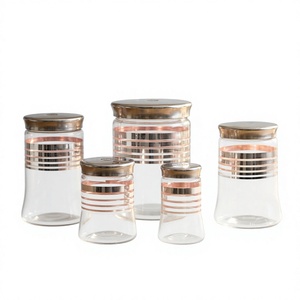 Pot de conservation alimentaire en plastique PET transparent grande capacité NDURO SS4702 avec couvercle couronne pour la cuisine - Idéal pour le kimchi, les bonbons, le miel, les snacks et les assaisonnements - Product Image 2