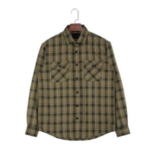 विंटेज शैली पुरुषों के अनुकूलन प्लेड ब्रश लंबी आस्तीन फ्लैनेल शर्ट - Product Image 4