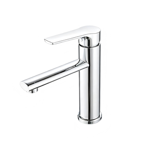 Robinet de lavabo moderne en acier inoxydable 304 de haute qualité, finition chromée, à montage sur comptoir, avec poignée unique et valve en céramique pour salle de bain et chambre à coucher - Product Image 1