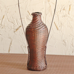Handmade Bamboo Flower Vase Traditional Design Decorative For Chinese New Year Bamboo Craft - Product Image 2