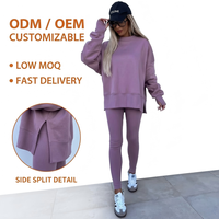 Tenues deux pièces ensemble femmes vêtements survêtements Joggers automne 2024 vêtements Leggings ensembles équipage chandails