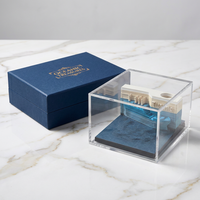 Calendrier de bureau 3D 2027 Modèle de bateau Bloc-notes 3D avec porte-stylo Artisanat en papier LED pour l'école, le bureau et la maison