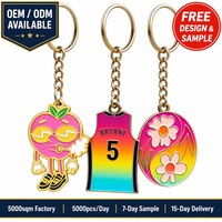 Porte-clés en métal étanche au design de dessin animé, logo personnalisé, en alliage de zinc, cadeau promotionnel pour attractions touristiques, fournisseur en gros