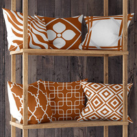 Coton lin maison décorative imprimé jeter taie d'oreiller cas Vibrant Orange impression numérique housses de coussin imprimer taie d'oreiller