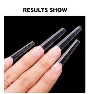 <span class=keywords><strong>Film</strong></span> pour ongles long transfrontalier ballet français cercueil semi-givré 240 pièces plaque à ongles simple transparente en gros - Product Image 1