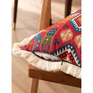 Coussin à franges Coussin tissé <span class=keywords><strong>en</strong></span> tapisserie avec taie <span class=keywords><strong>d</strong></span>'oreiller à glands - Product Image 5