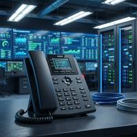 Téléphone IP professionnel X303P avec prise en charge PoE, écran couleur 2,4 pouces, conférence locale 6 voies, compatible casque EHS, téléphone de bureau VoIP SIP