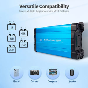 Inversor de Onda Sinusoidal Pura de 3000 Vatios OEM/ODM, Convertidor de Voltaje de 12v a 220v, Inversor Solar - Product Image 5