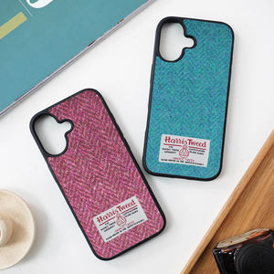 Style rétro personnalisé Harris Tweed tissu coloré étui de téléphone portable conception de protection accessoires de téléphone pour iPhone 17 - Product Image 3