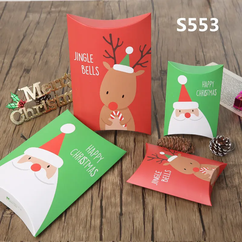 10.5*15.8*3CM makanan kecil menyerupai kemasan grosir kosong Santa Claus merah Xmas hadiah festival kotak untuk Hari Natal hadiah paket