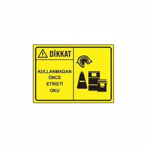 Warning Vinyl <b>Sticker</b> Read Label Before Use - Product Image 2
