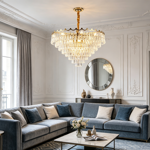 Lampadario di Cristallo a Goccia Personalizzabile, Moderno e Lussuoso, per Soggiorno e <span class=keywords><strong>Sala</strong></span> Banchetti - Product Image 2