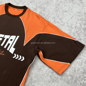 Makitape เสื้อยืดถักผ้าฝ้ายหนาลายรักบี้ออกแบบได้ตามต้องการเสื้อผ้าแนวสตรีทไซส์ใหญ่พิเศษระบายอากาศได้ดีพิมพ์ลายสกรีน - Product Image 4