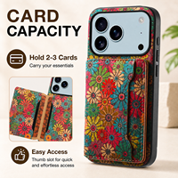 Étui de téléphone en liège naturel écologique de luxe pour iPhone 18 Pro Max 17 16 15 14, avec 4 emplacements pour cartes et support intégré