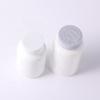 Petit flacon de médecine en plastique bleu personnalisé de 60ml Bouteilles de capsule de supplément Vatamin Flacon de pilules en plastique 100cc avec couvercle CRC